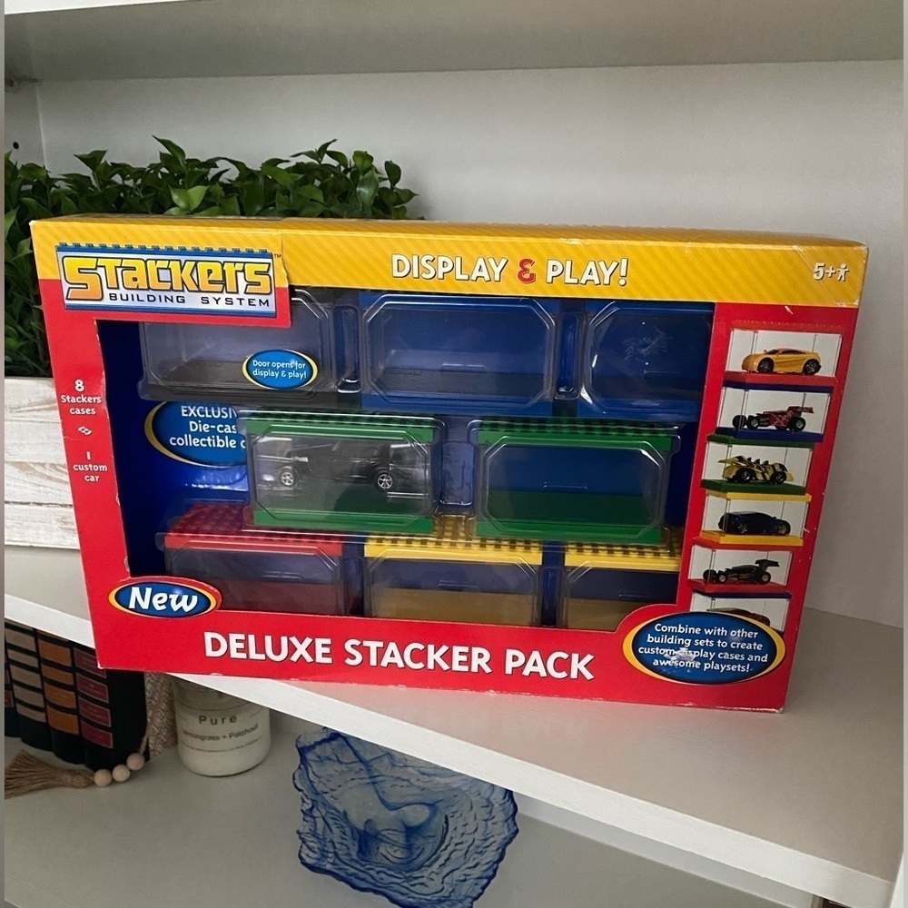 Racing Champions Stackers Building Track System, Plus Car & Display Cases. NEW - Picture 2 of 14